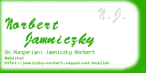 norbert jamniczky business card